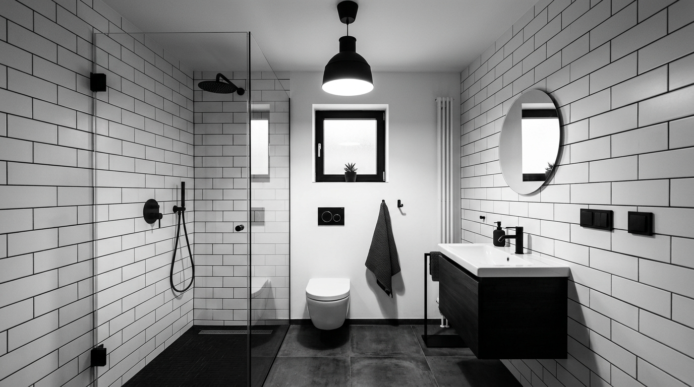 Add a shower niche so bottles disappear into the wall